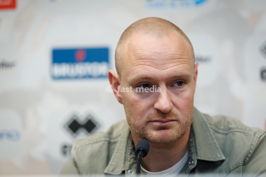 Kv Kortrijk's new sporting director Nils Vanneste pictured during a press conference of Belgian first division soccer team KV Kortrijk to present its new coach, Wednesday 28 May 2025 in Kortrijk