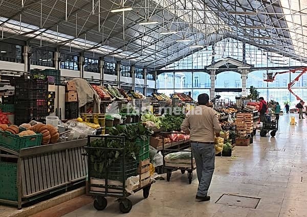 Formerly mercado da ribeira now Lisbon Time Out Market, typical scene in the fruit and vegetable area