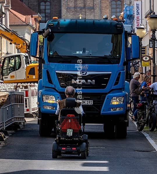 Roadworks in Brandenburger Straße, shopping street in Potsdam, Brandenburg, Germany, Europe