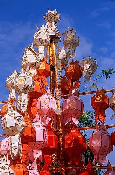 Loy Krathong is held annually on the full moon night of the 12th month in the traditional Thai lunar calendar. In northern Thailand this coincides with the Lanna festival known as Yi Peng.<br/><br/> King Mengrai founded the city of Chiang Mai (meaning new city) in 1296, and it succeeded Chiang Rai…