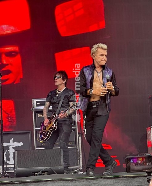 Billy Idol performs at the Forever Now Festival at Milton Keynes Bowl, England on Sunday 22nd June 2025