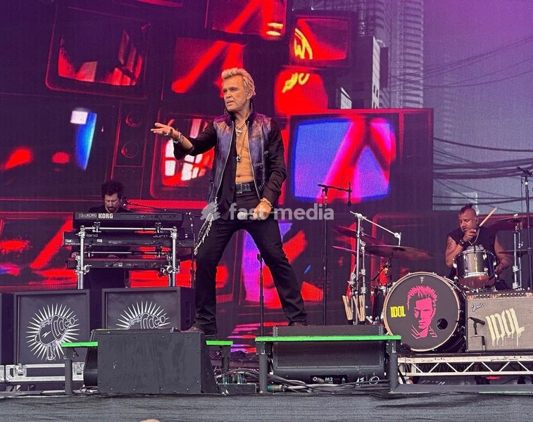 Billy Idol performs at the Forever Now Festival at Milton Keynes Bowl, England on Sunday 22nd June 2025