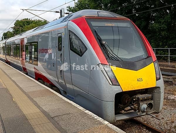 Greater Anglia, British Rail Class Stadler 755 bi-modal multiple unit passenger train, Ipswich railway station, Suffolk, England, UK