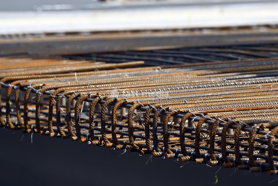A close up on building materials during a press visit to the Infrabel construction site for the renewal of the Louheau bridge in Pepinster, on Tuesday 29 July 2025