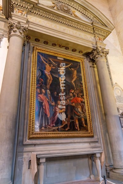 Renaissance painting in the Basilica of Santa Croce, Florence, Italy