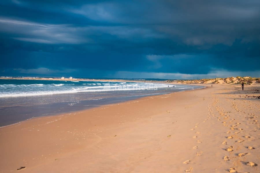 Peniche beach at sunset