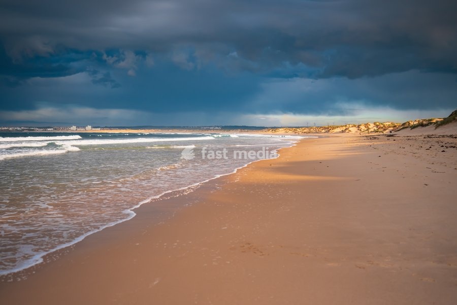 Peniche beach at sunset