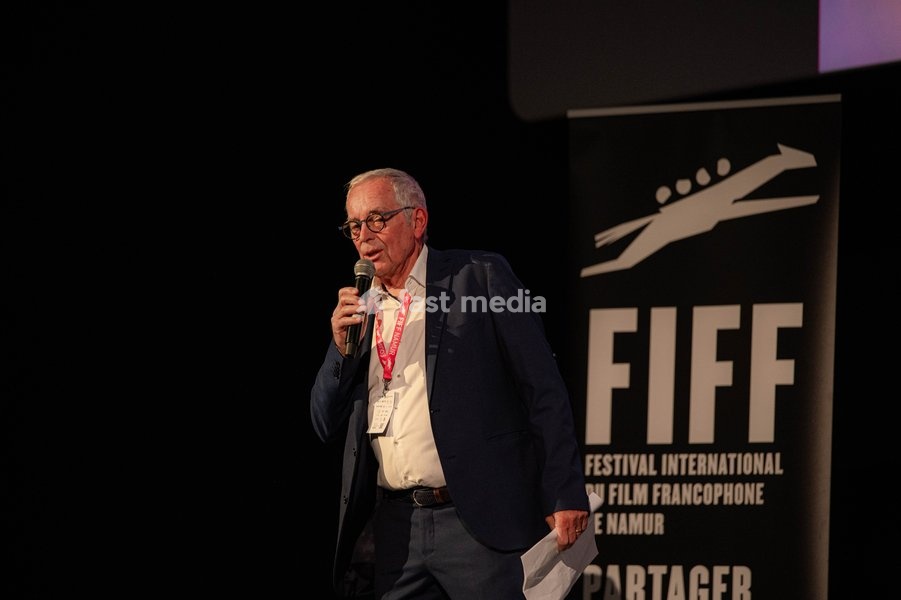 President of the FIFF Jean-Louis Close and pictured during the opening night of the 40th edition of the Namur International French-Language Film Festival (FIFF) (October 3-10), Friday 03 October 2025 in Namur