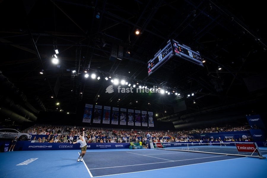 Belgian Zizou Bergs pictured during the European Open ATP tennis tournament in Brussels, on Tuesday 14 October 2025. This year's edition of the tournament is taking place from 12 to 19 October 2025