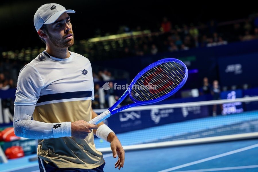 French Benjamin Bonzi pictured during the European Open ATP tennis tournament in Brussels, on Friday 17 October 2025. This year's edition of the tournament is taking place from 12 to 19 October 2025