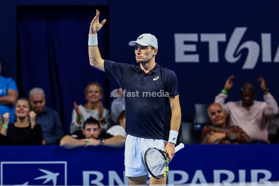 Belgian Raphael Collignon pictured during the European Open ATP tennis tournament in Brussels, on Friday 17 October 2025. This year's edition of the tournament is taking place from 12 to 19 October 2025