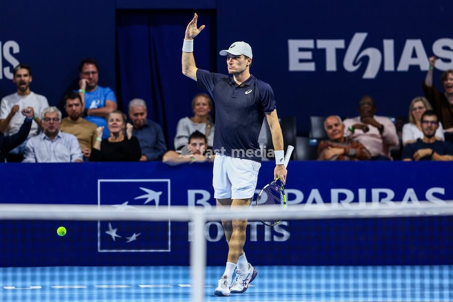 Belgian Raphael Collignon pictured during the European Open ATP tennis tournament in Brussels, on Friday 17 October 2025. This year's edition of the tournament is taking place from 12 to 19 October 2025