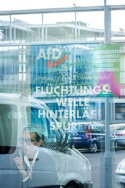 DEU Germany Germany Berlin AFD press conference on immigration and crime with Alice Weidel and Alexander Gauland