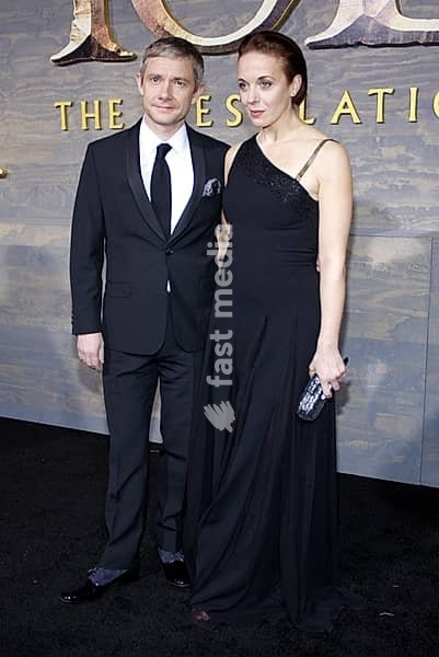 Martin Freeman and Amanda Abbington at the Los Angeles premiere of 'The Hobbit: The Desolation Of Smaug' held at the Dolby Theatre in Los Angeles, USA on December 2, 2013, Hollywood, CA, USA, Los Angeles, California, USA
