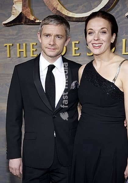 Martin Freeman and Amanda Abbington at the Los Angeles premiere of 'The Hobbit: The Desolation Of Smaug' held at the Dolby Theatre in Los Angeles, USA on December 2, 2013, Hollywood, CA, USA, Los Angeles, California, USA
