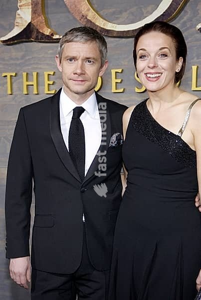 Martin Freeman and Amanda Abbington at the Los Angeles premiere of 'The Hobbit: The Desolation Of Smaug' held at the Dolby Theatre in Los Angeles, USA on December 2, 2013, Hollywood, CA, USA, Los Angeles, California, USA