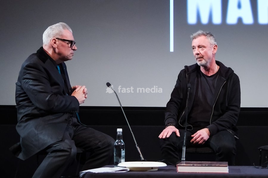 Mark Kermode and John Simm on stage at Mark Kermode in 3D on Monday 17 November 2025 at BFI Southbank, London