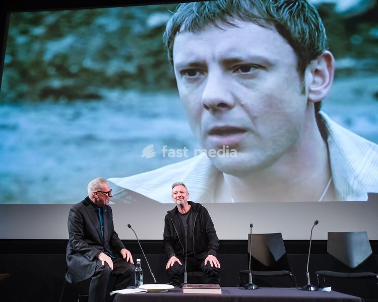 Mark Kermode and John Simm on stage at Mark Kermode in 3D on Monday 17 November 2025 at BFI Southbank, London