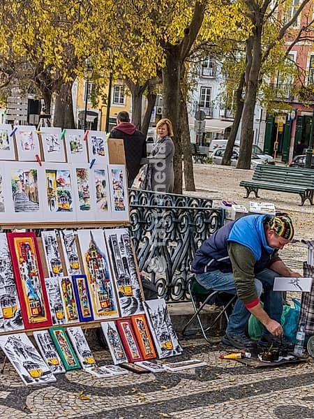 Watching The Artist Work Lisbon Portugal