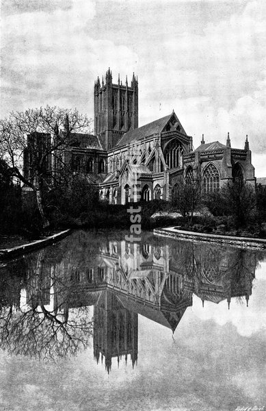 The Cathedrals of England: Wells Cathedral, 1895. From "Illustrated London News", 1895