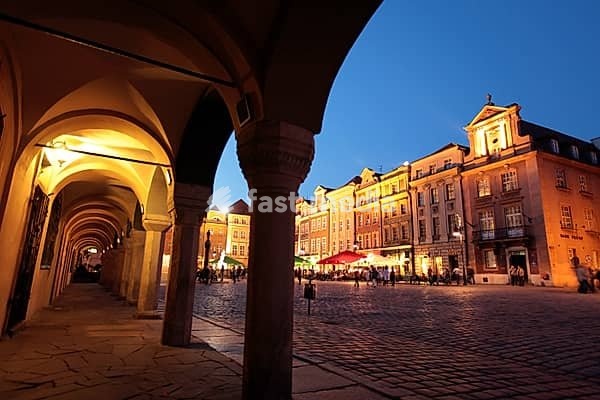The Stray Rynek square in the old town of Poznan in Poland in east Europe