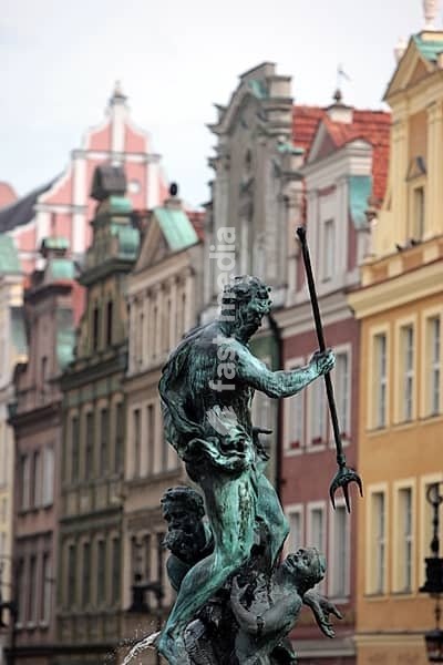 The Stray Rynek square in the old town of Poznan in Poland in east Europe