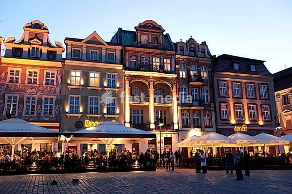 The Stray Rynek square in the old town of Poznan in Poland in east Europe