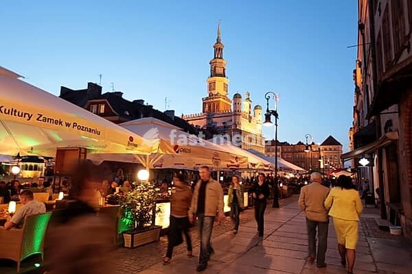 The Stray Rynek square in the old town of Poznan in Poland in east Europe