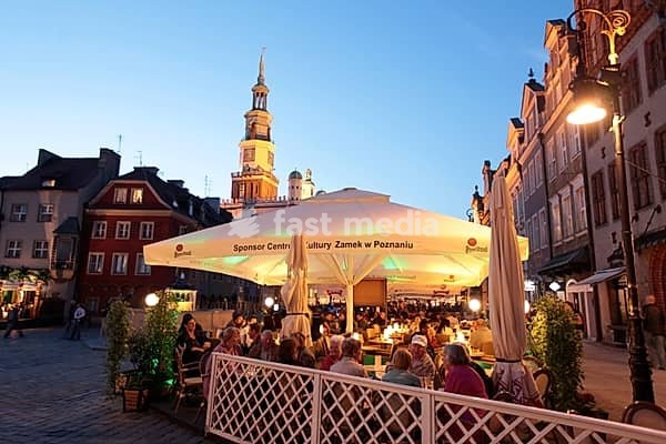 The Stray Rynek square in the old town of Poznan in Poland in east Europe