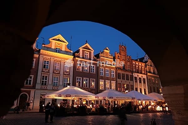 The Stray Rynek square in the old town of Poznan in Poland in east Europe