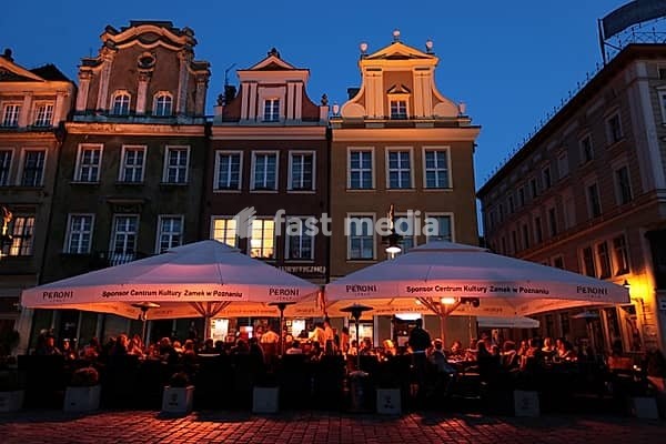 The Stray Rynek square in the old town of Poznan in Poland in east Europe