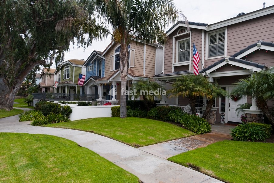 House in Pine Street, Huntington Beach, California, United States of America, North America