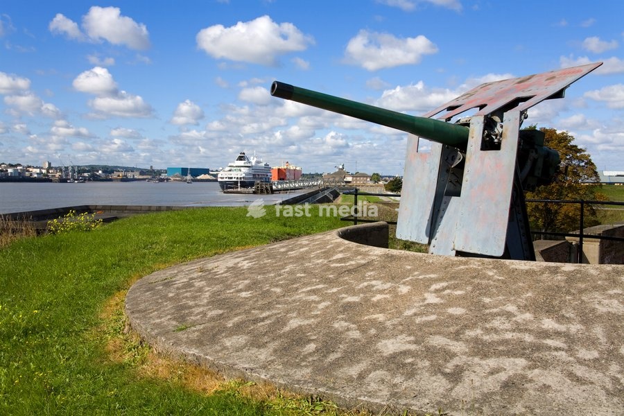 Artillery in Tilbury Fort, Port of Tilbury, Essex, England, United Kingdom, Europe
