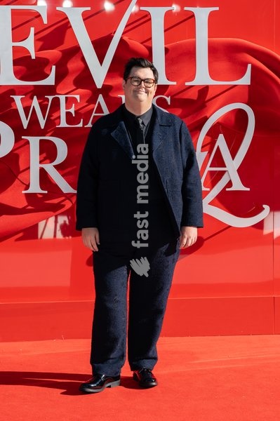 Caleb Hearon attends "The Devil Wears Prada 2" European Premiere inside Leicester Square on April 22, 2026 in London, England