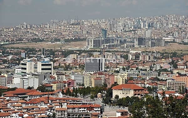 Turkey: Ankara. Overview of the city in the mist, Asia, Anatolia, Turkey