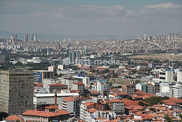 Turkey: Ankara. Overview of the city in the mist, Asia, Anatolia, Turkey