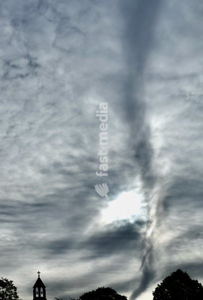 Cotton wool cloud formations at daybreak