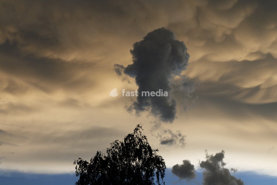 Illustration shows clouds in the sky in Lierde as Belgium is facing stormy weather today, Saturday 30 May 2026