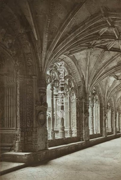 The cloisters of Belem, Cloister of the Hieronymite Monastery in Lisbon, page, photomechanical print, inscription: 'Stuart photo.', inscription: 'Europe', photographer: unknown, Mosteiro dos Jerónimos, cliché maker: Woodbury Permanent Photographic Printing Company, c. 1870 - in or before 1875,…