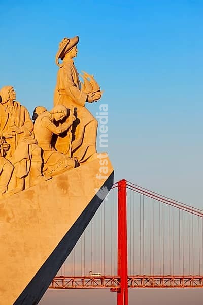 Monument to the Discoveries (Padrao dos Descobrimentos) at sunset, Belem, Lisbon, Portugal