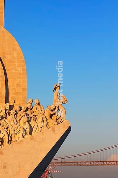 Monument to the Discoveries (Padrao dos Descobrimentos) at sunset, Belem, Lisbon, Portugal