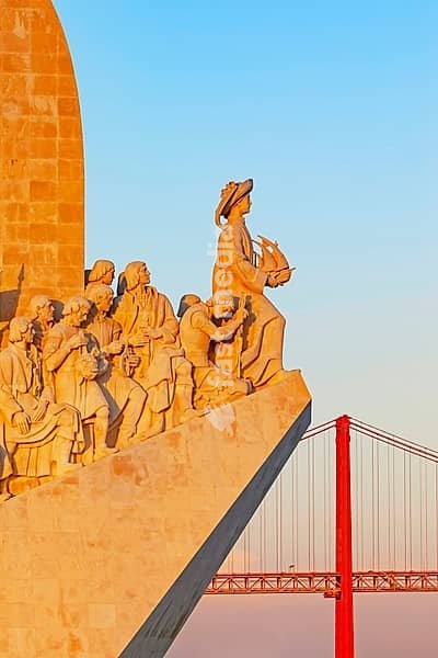 Monument to the Discoveries (Padrao dos Descobrimentos) at sunset, Belem, Lisbon, Portugal