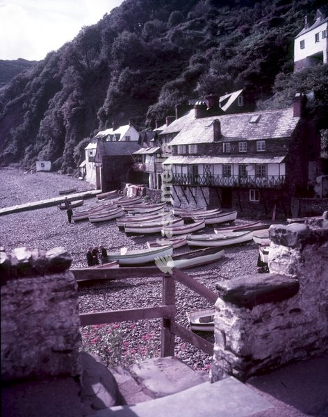 Clovelly, North Devon, c1955. Privately owned harbour and fishing village. The settlement and surrounding land belongs to the Hamlyn family, who have managed the village since 1738