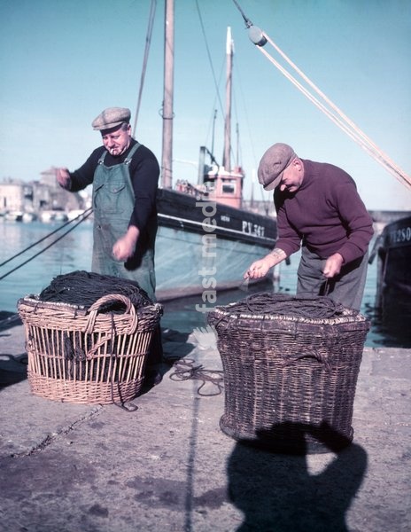 Fishermen, Cornwall, c1955