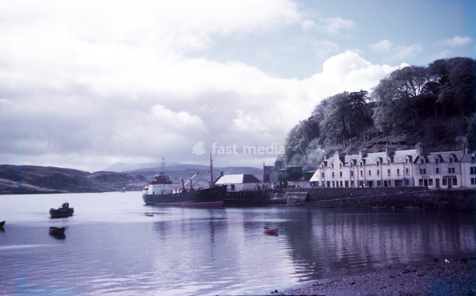 Portree, Isle of Skye, Scotland, c1955. The pier at Portree harbour was designed by Thomas Telford