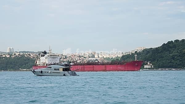 Large commercial cargo ships transit through the Bosphorus on their way to the Strait of Hormuz. Closure of the Strait of Hormuz. Targeting cargo ships in the Strait of Hormuz. Turkey, 08 July 2026, Istanbul, Turkey