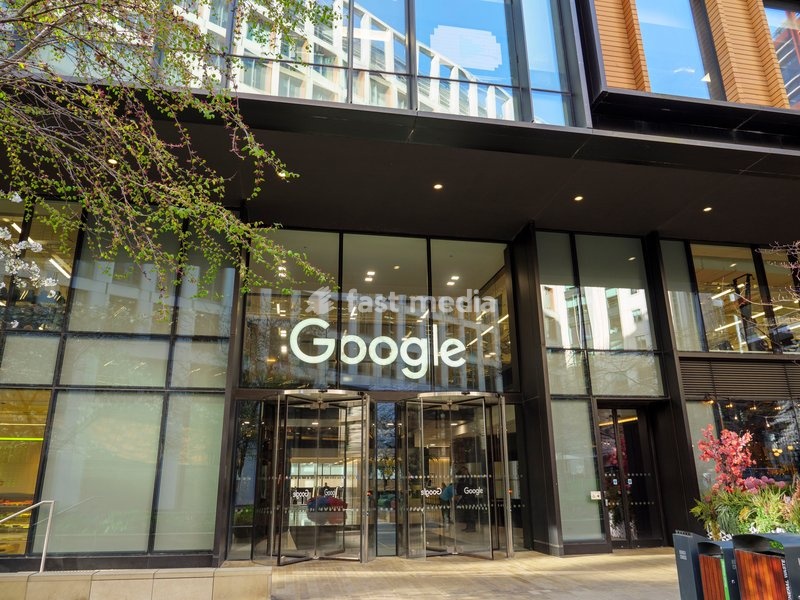 Google London, Pancras Square entrance, UK