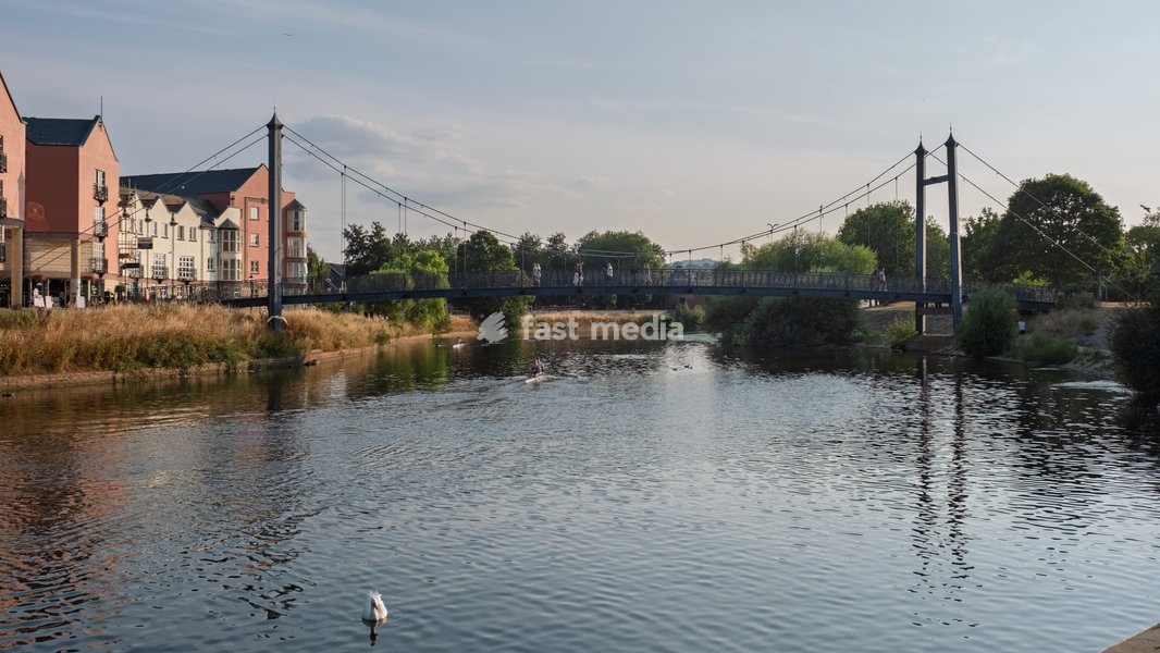 Cricklepit bridge over the River Exe. Exeter, Devon . United Kingdom. 22 July 2026
