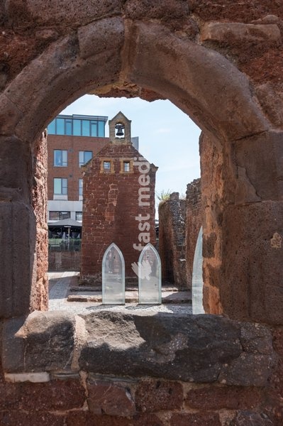 Built to house the poor, this ruined 1400s site retains the walls & parts of St. Catherine's chapel. Exeter, Devon . United Kingdom. 22 July 2026