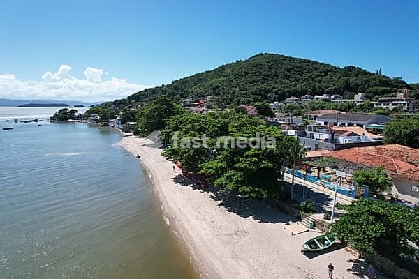 Santo Antonio de Lisboa village with beach and forest, Florianopolis, Santa Catarina, Brazil